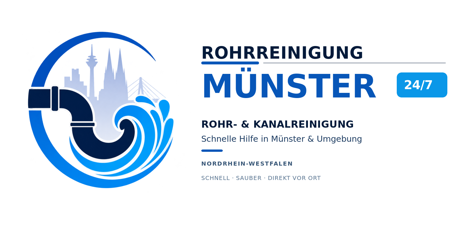 Münster Rohrreinigung Kanalreinigung Notdienst Logo